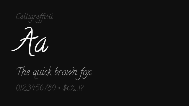 Calligraffitti font preview