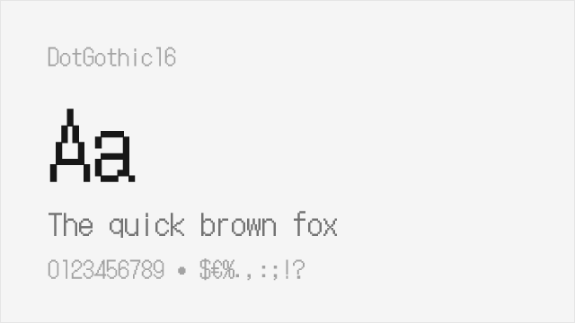 DotGothic16 font preview