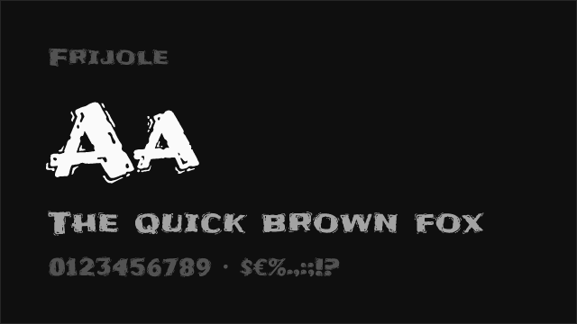 Frijole font preview