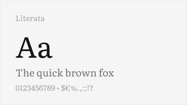 Literata font preview