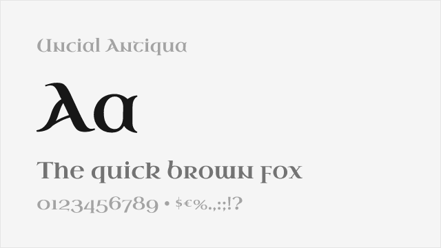 Uncial Antiqua font preview