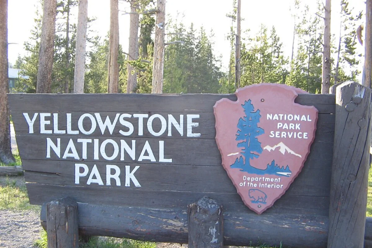 National Park Service Unigrid brochure featuring Frutiger typography with bold headers and park information