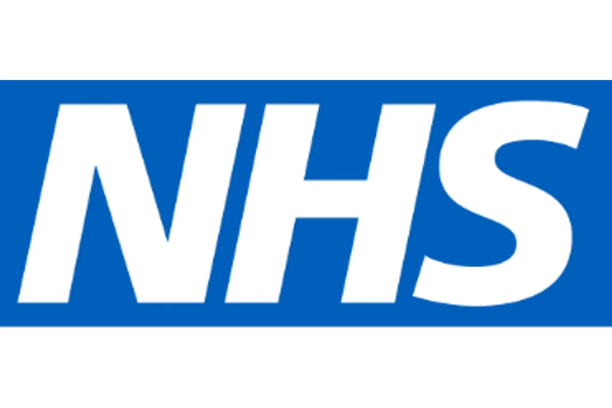 NHS patient-facing signage and communications set in Frutiger typeface against the distinctive NHS blue