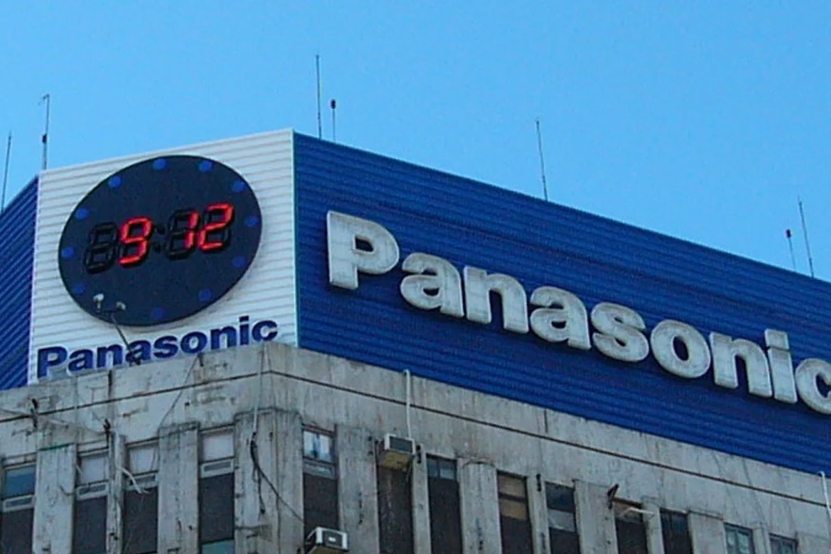 Panasonic logo in Helvetica Black set in the brand's signature blue