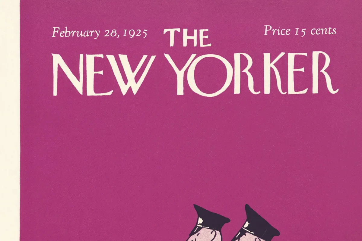 The New Yorker magazine interior page showing body text set in Adobe Caslon, with the publication's distinctive column layout