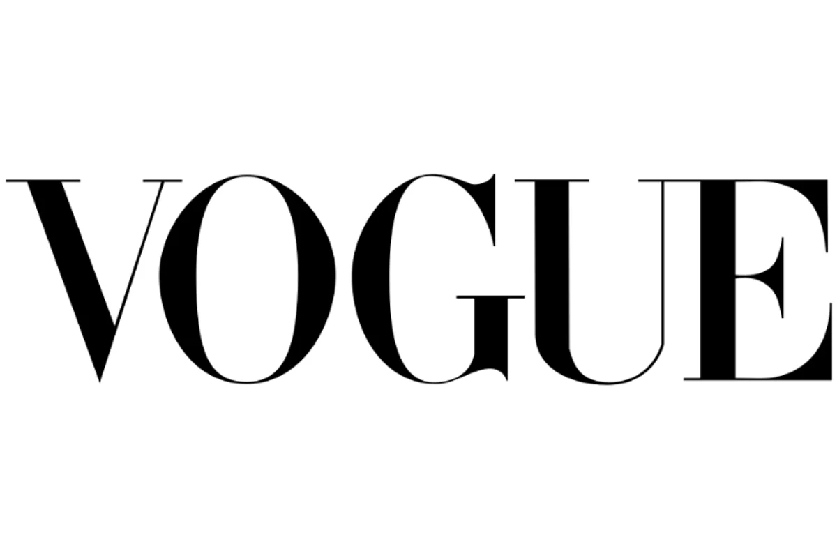 Vogue magazine cover featuring the iconic Bodoni masthead with its extreme thick-thin contrast and sharp serifs