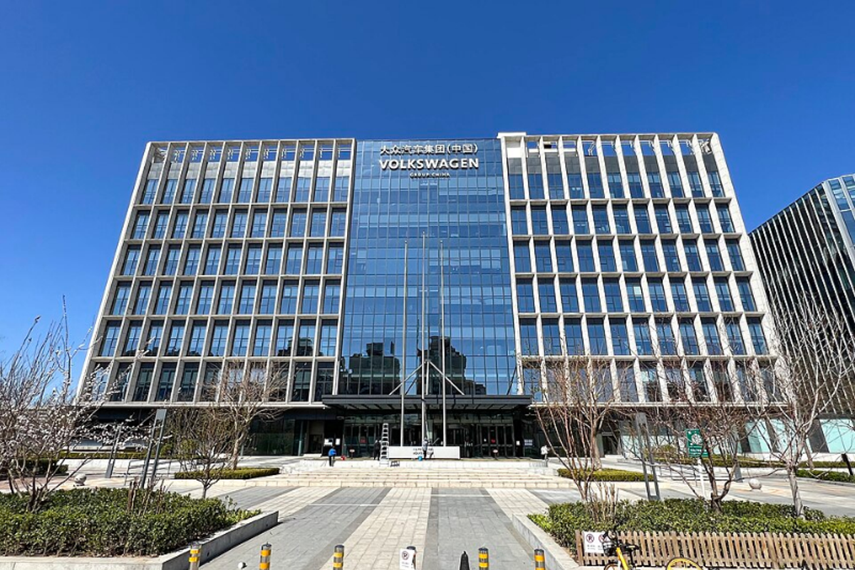 Volkswagen advertising from the Futura era showing clean geometric typography across print and digital