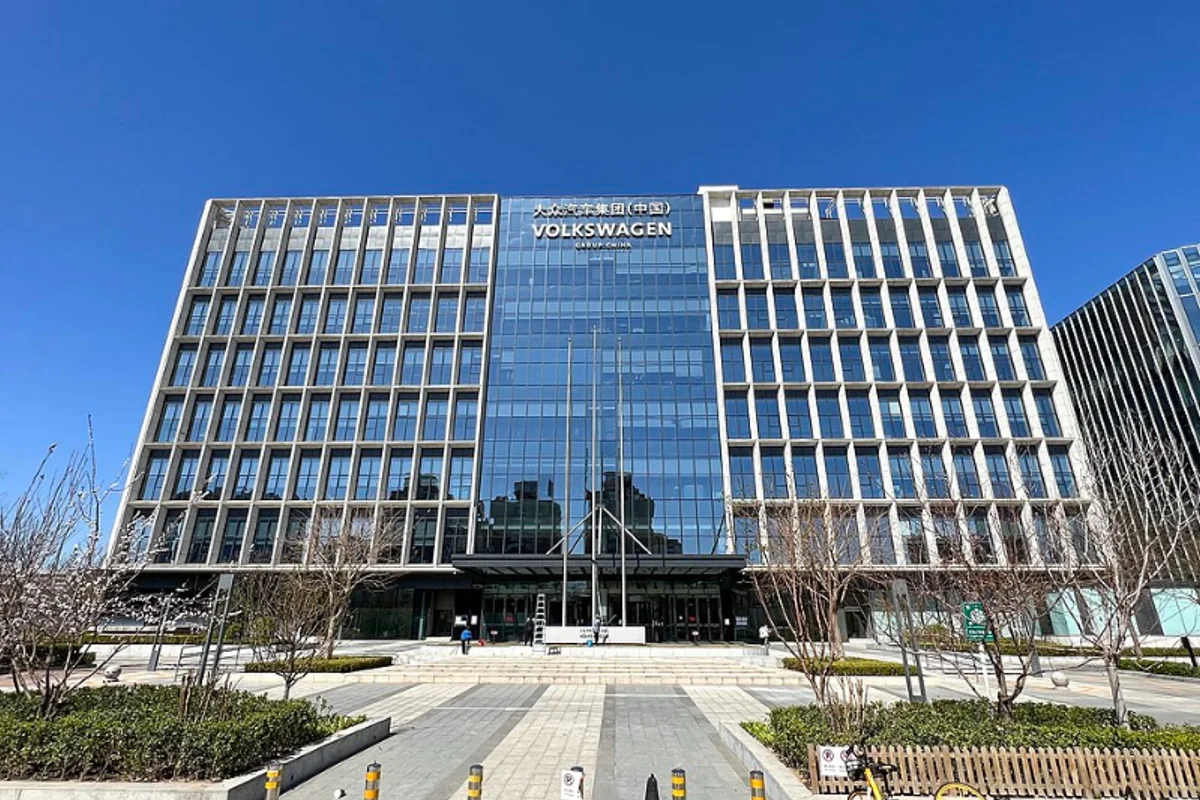 Volkswagen advertising from the Futura era showing clean geometric typography across print and digital