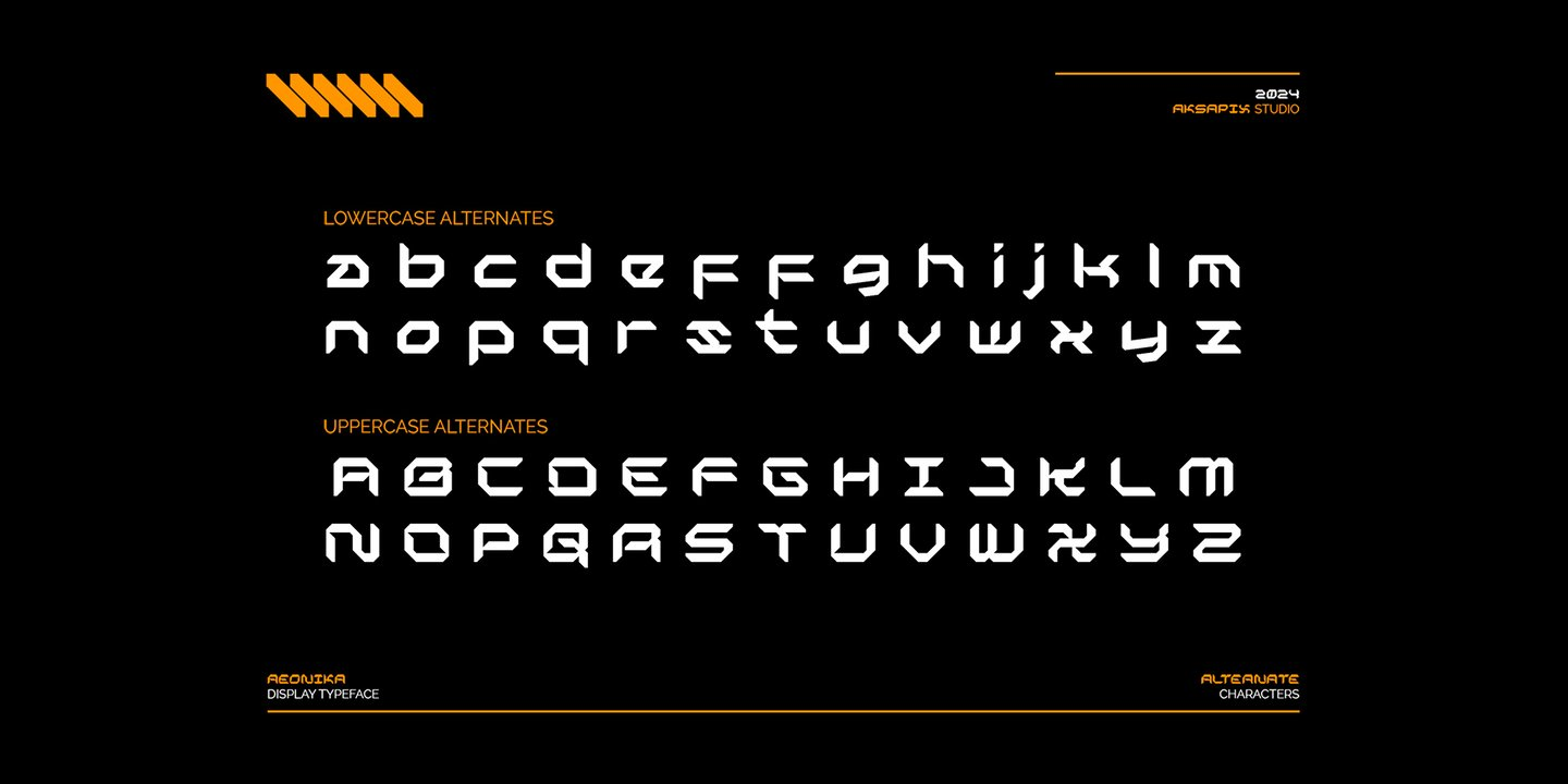 Aeonik font specimen