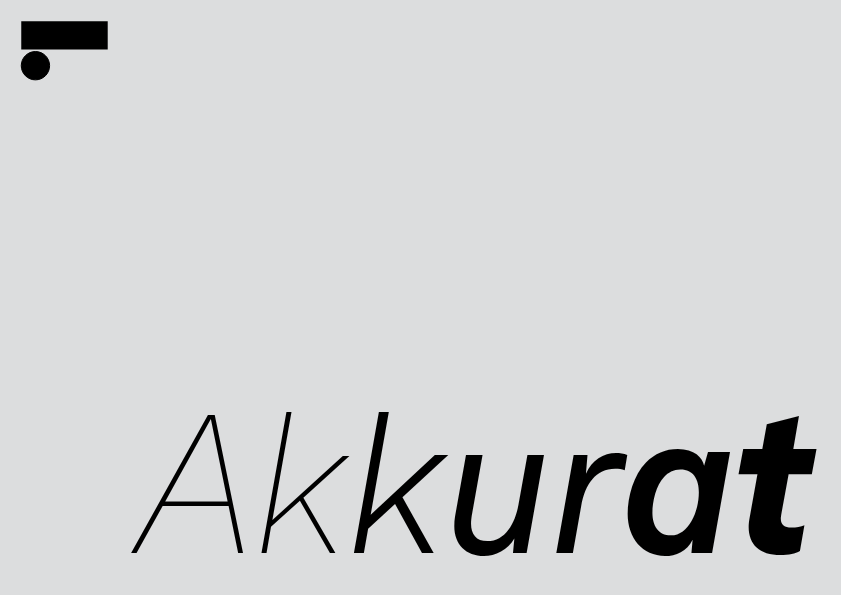 Akkurat font specimen