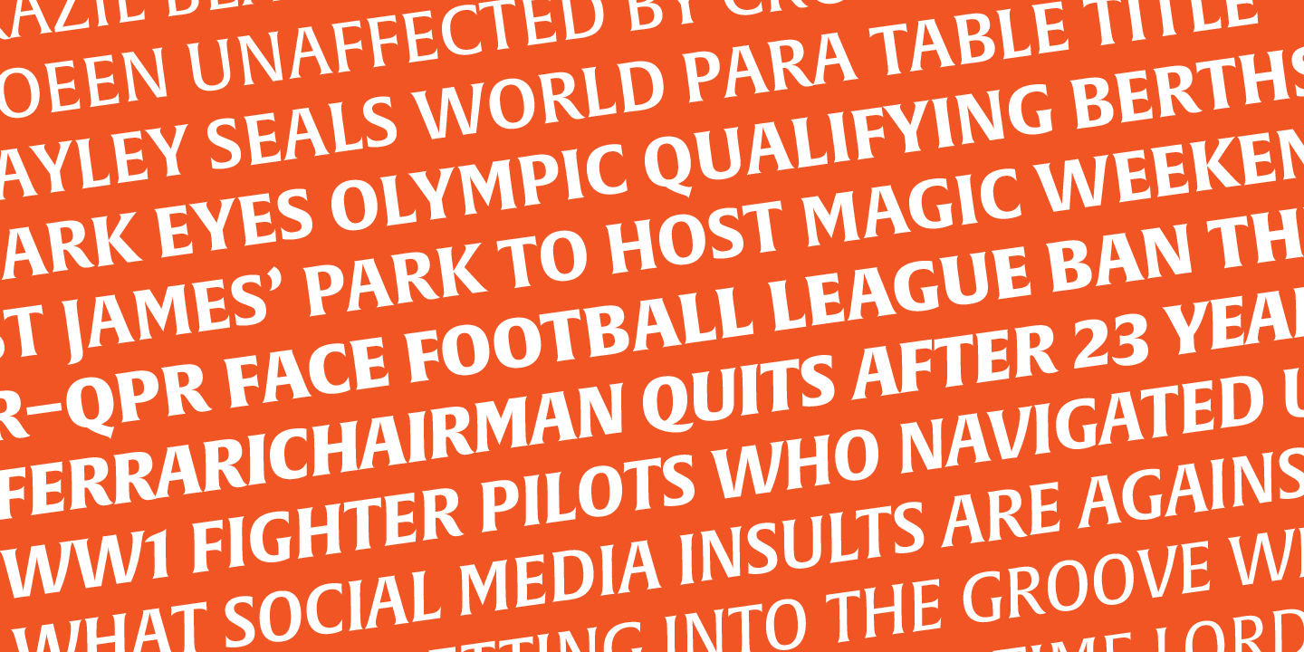 Alverata font specimen