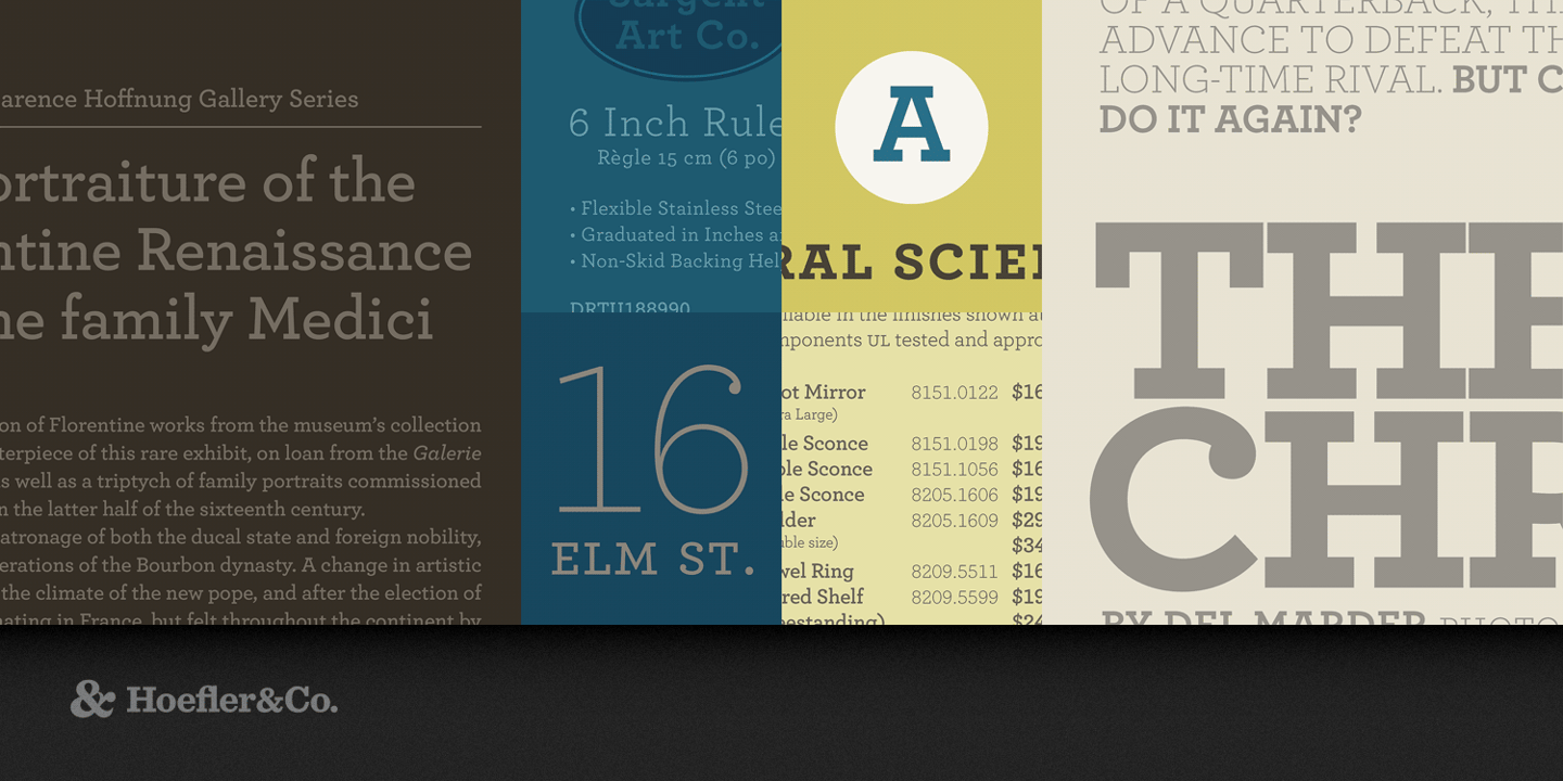 Archer font specimen