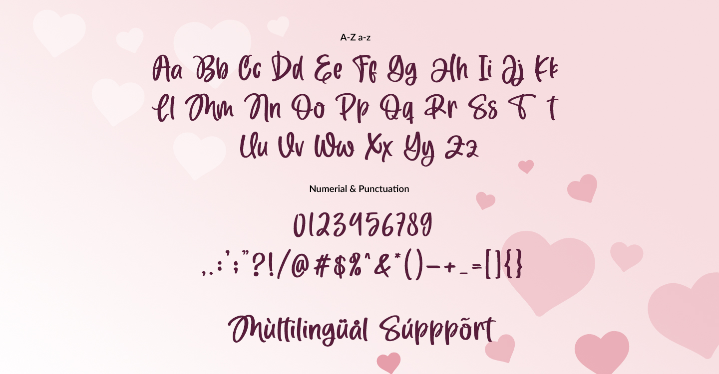 Beloved font specimen