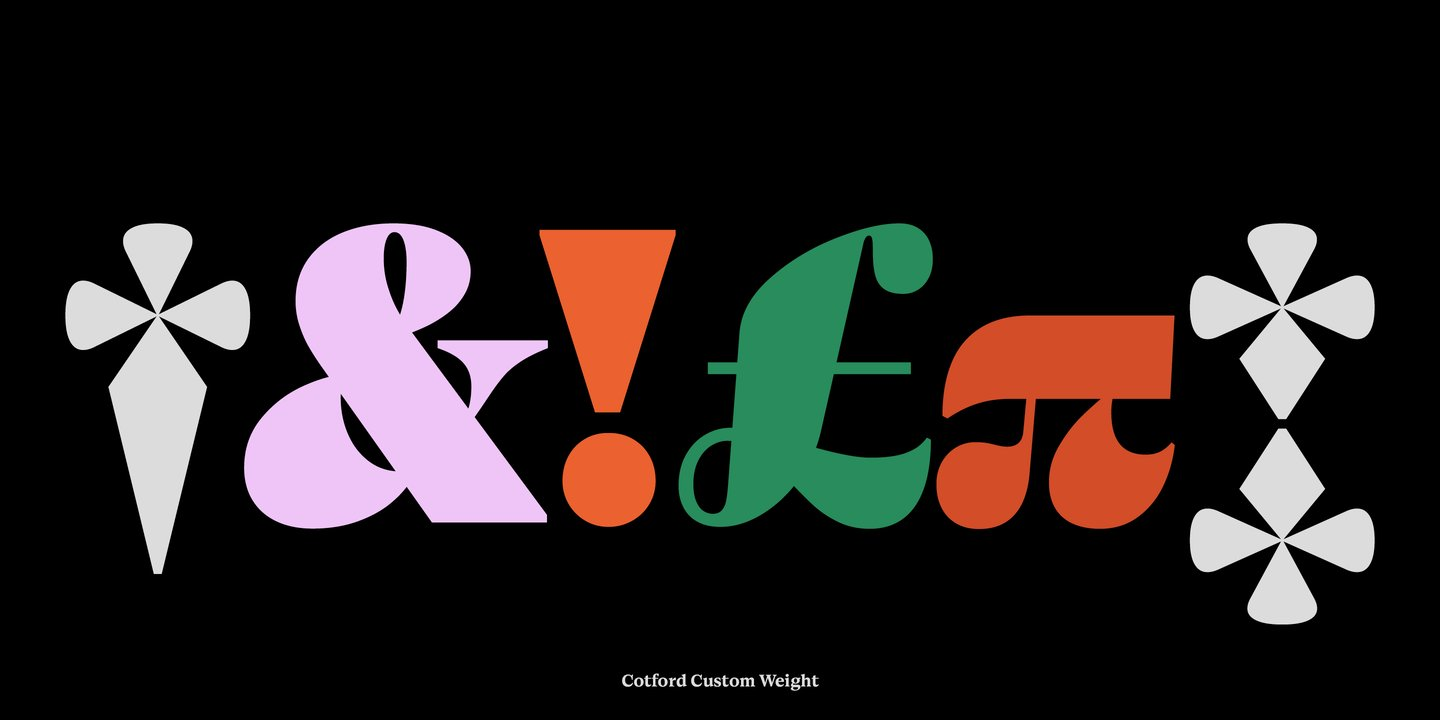 Cotford font specimen