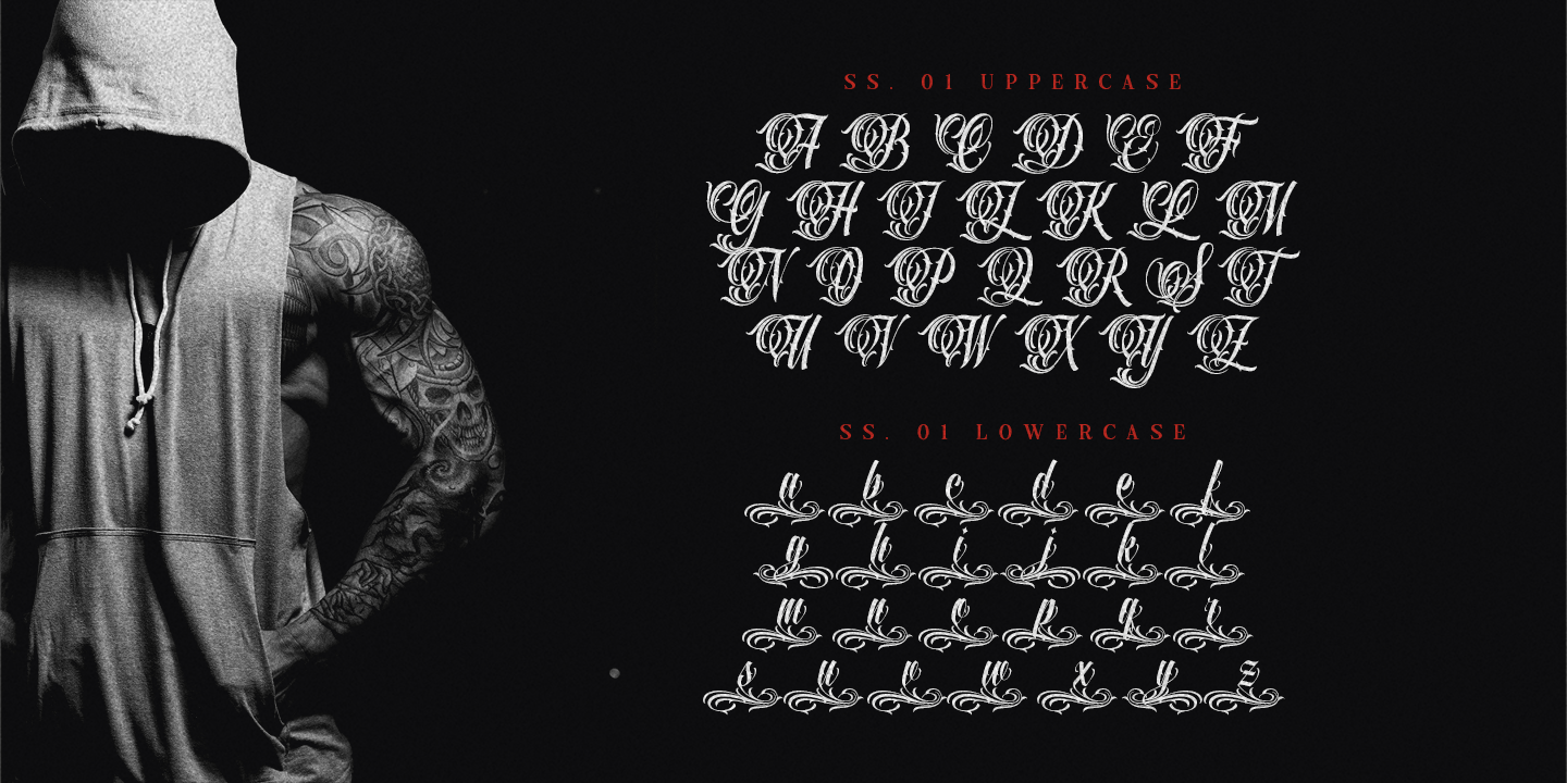 Familia font specimen