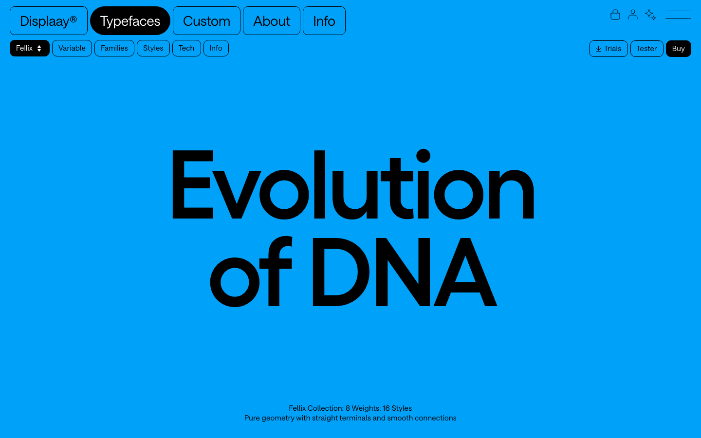 Fellix font specimen