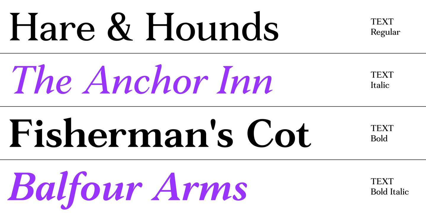 Fortescue font specimen