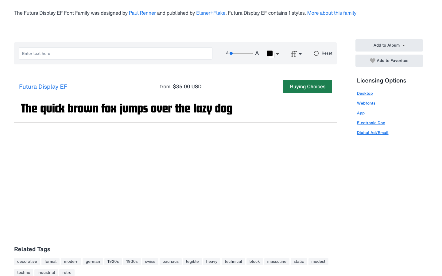 Futura Display specimen 1 of 5