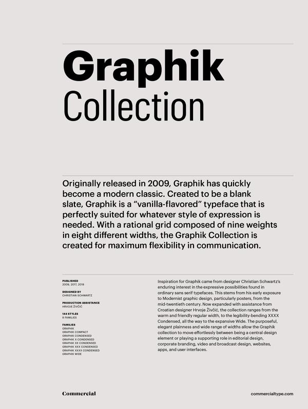 Graphik font specimen