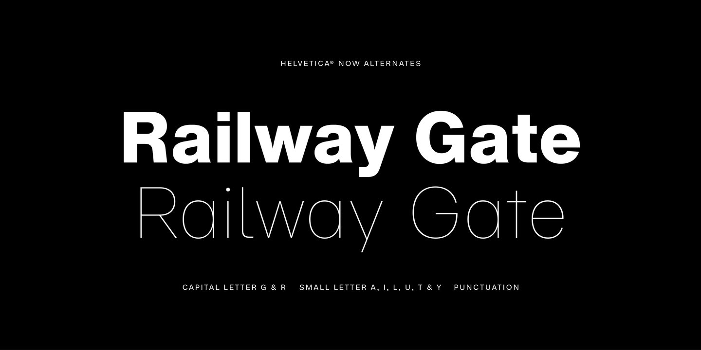 Helvetica Display font specimen