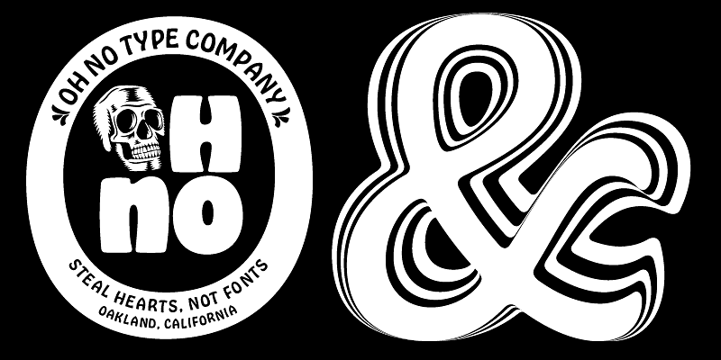 Hobeaux font specimen