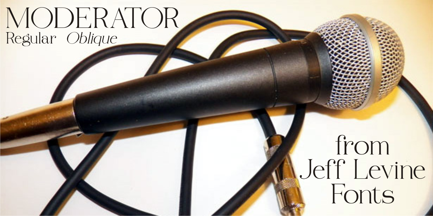 Moderat font specimen