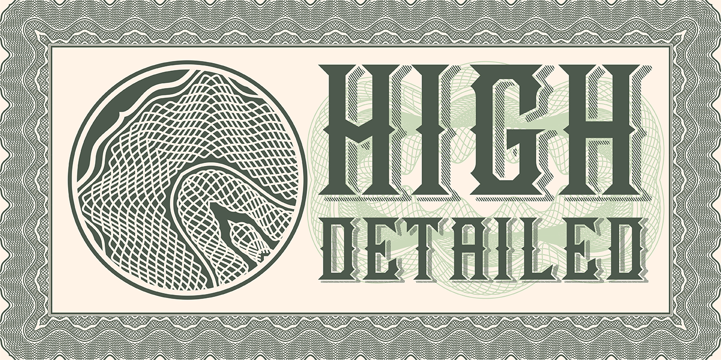 National 2 font specimen