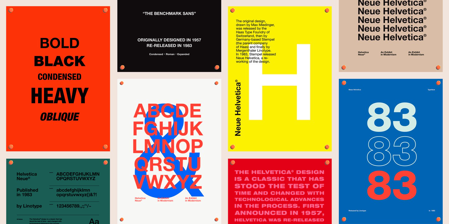 Neue Helvetica font specimen