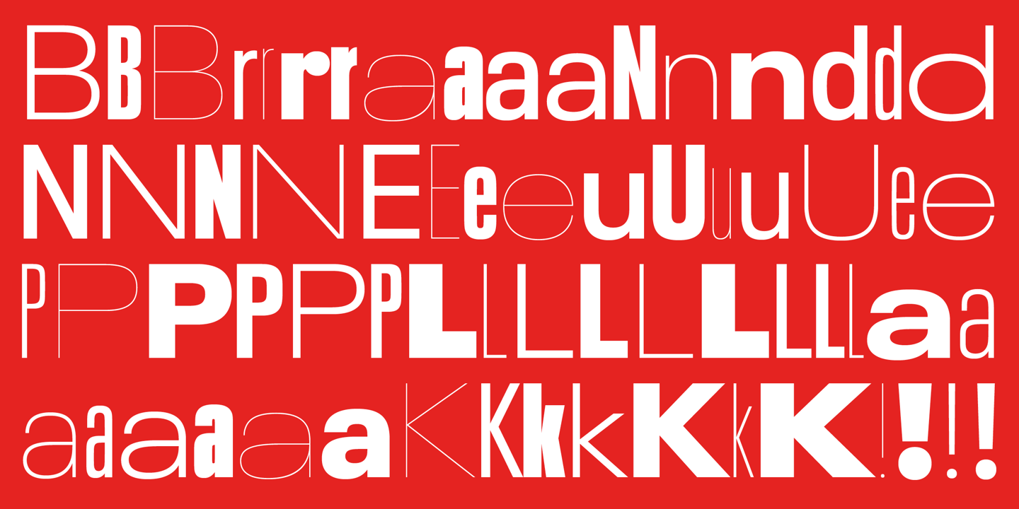Neue Plak font specimen