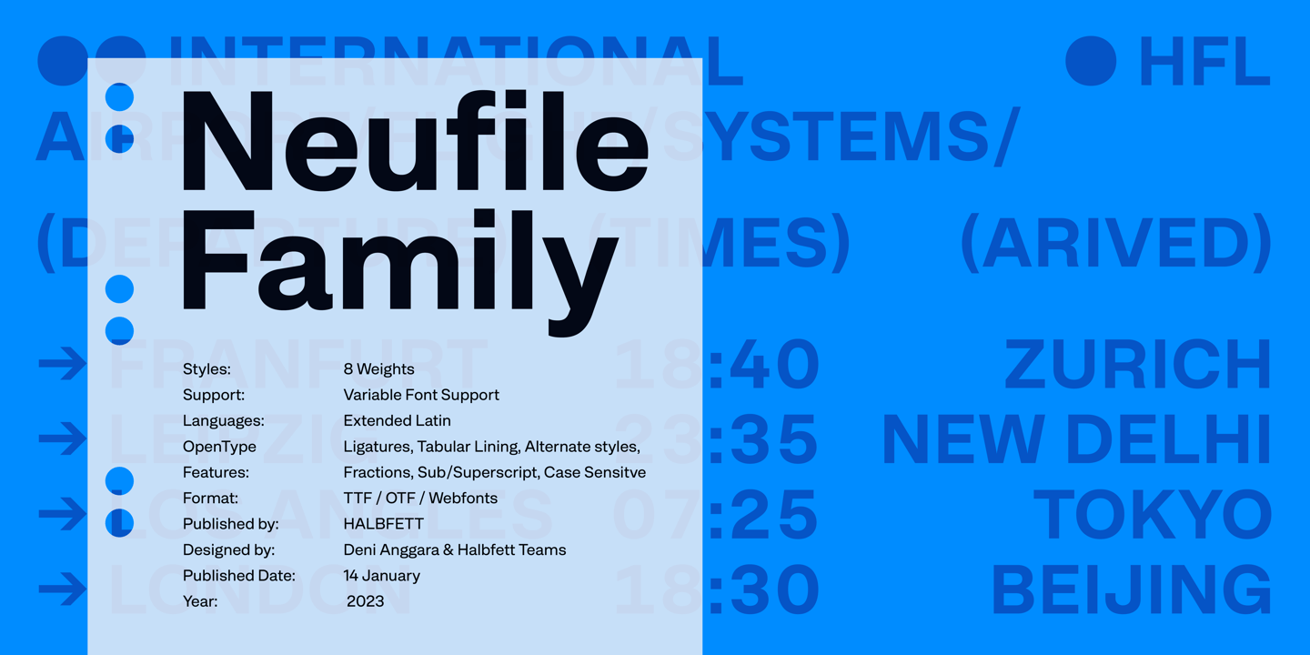Neufile Grotesk font specimen
