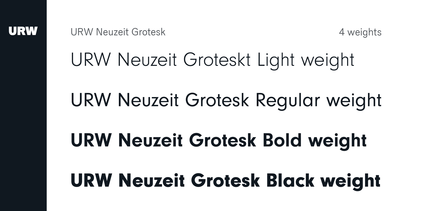 Neuzeit font specimen
