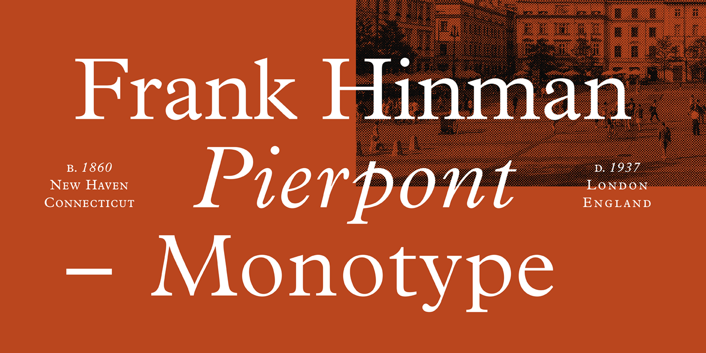 Plantin font specimen
