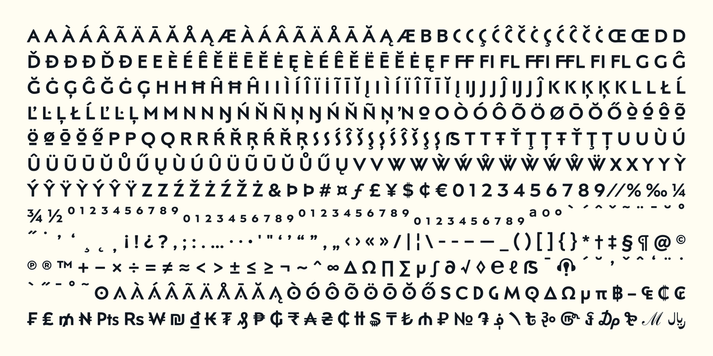 Posterama font specimen