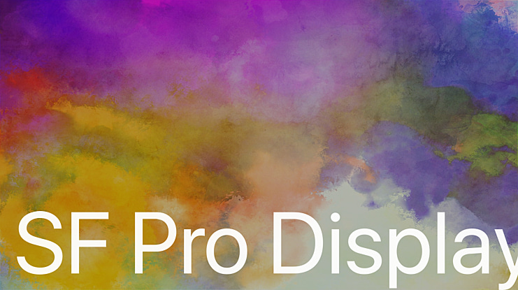 SF Pro Display font specimen