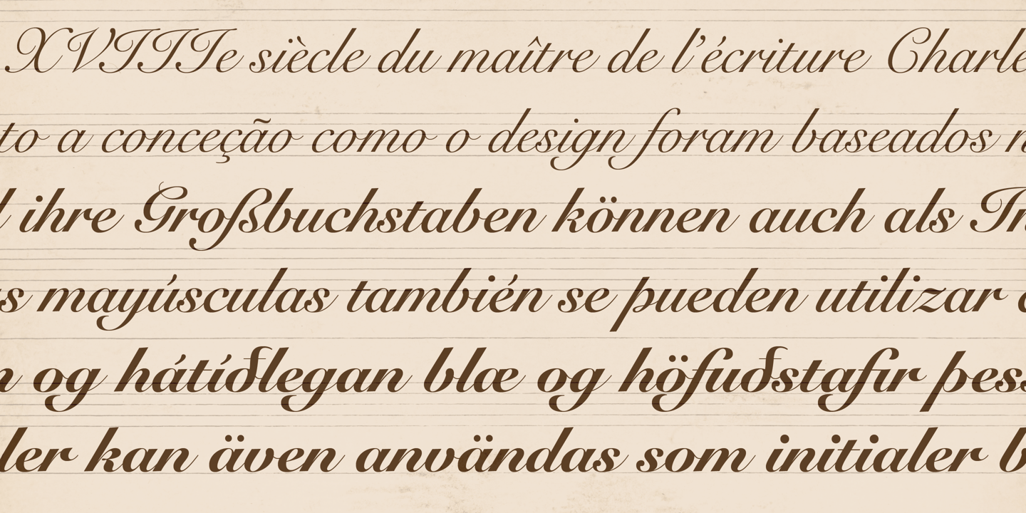 Snell Roundhand font specimen