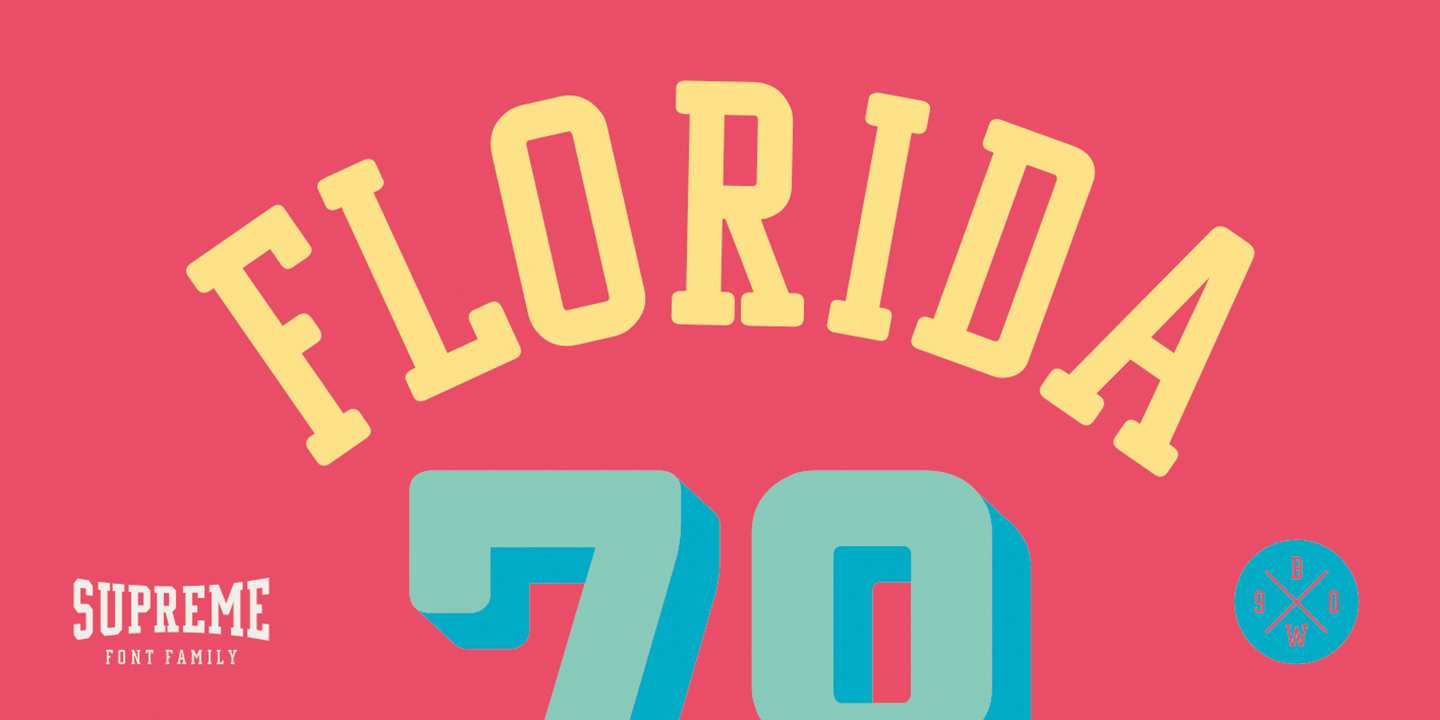 Supreme font specimen