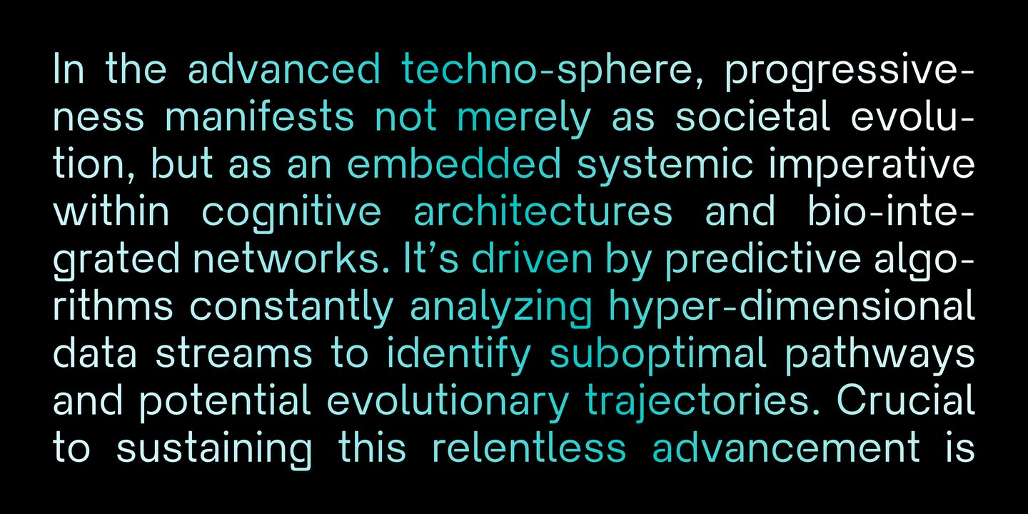 Termina font specimen