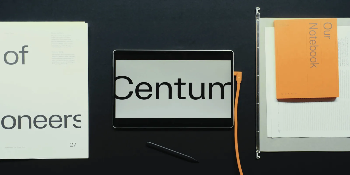 Volvo Centum font specimen