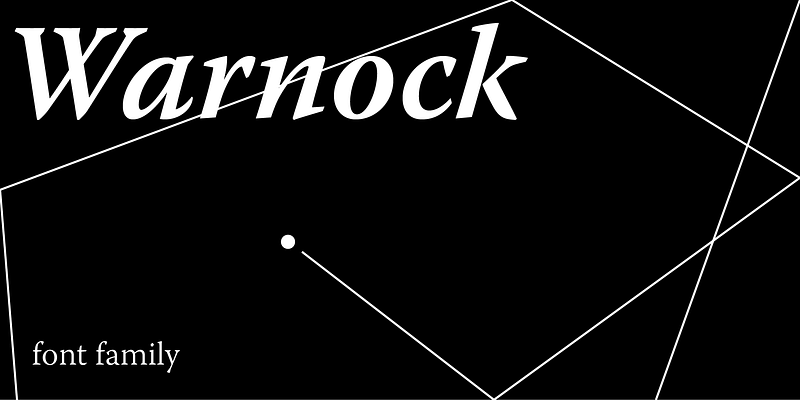 Warnock Pro font specimen
